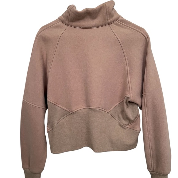 Women's Brown Quarter-Zip Sweatshirt Small - Picture 2 of 4